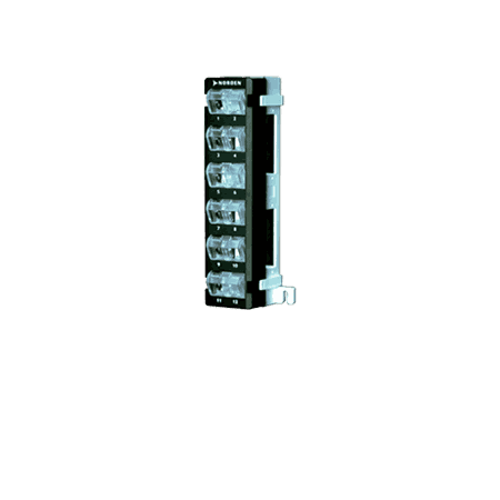 12-PORT UNSHIELDED DIN RAIL COPPER PATCH PANEL BLANK 121-01R18012B