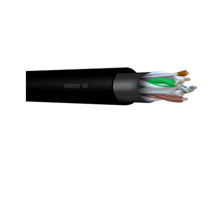 Category 6 U-UTP 4 Pair Double Jacket External Cable PE E-Series 113-50233104X